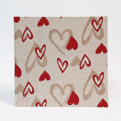 Album na zdjęcia Serca 27x25 cm 20 kart ecru z przekładkami