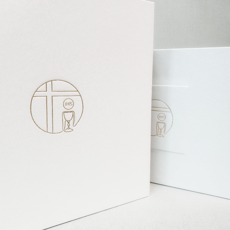 Przykład hot stampingu na albumie fotograficznym